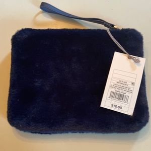 Navy fur wristlet. NWT